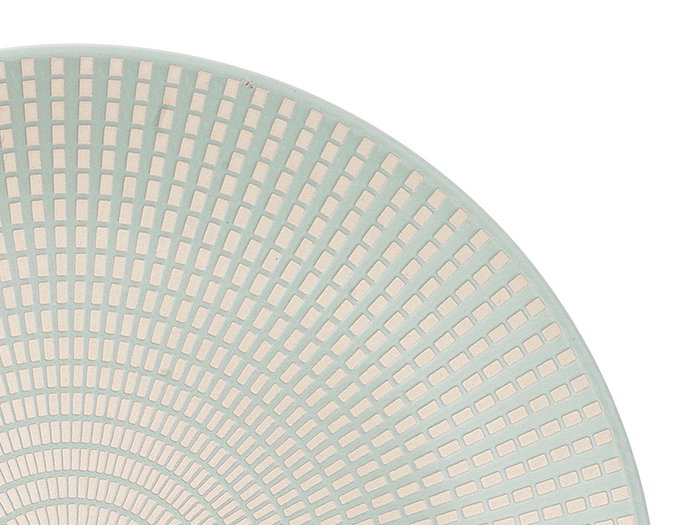 Vessia Assiette Plate Gravée Verte 27 cm Céramique (Set de 12)