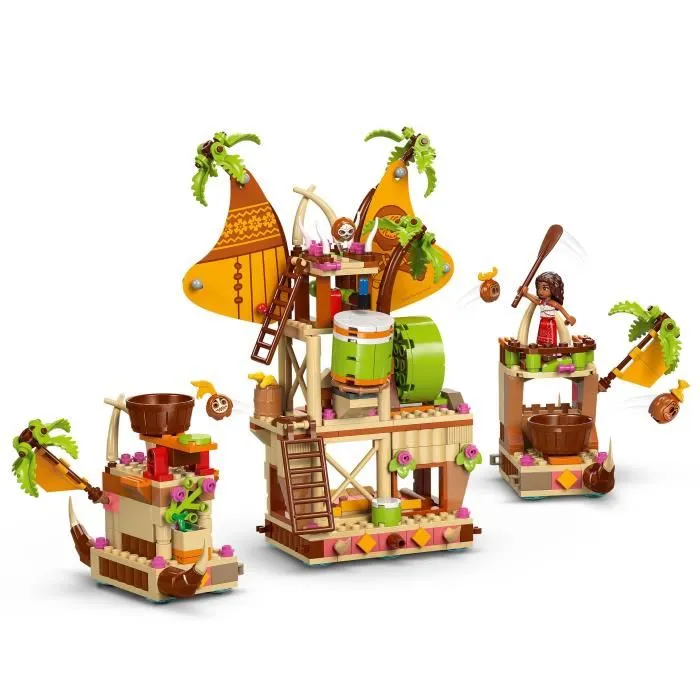 LEGO Disney Vaiana 2 43258 - Le Navire des Kakamora - Jeu de Construction - Inclut 9 Personnages et Canoë - A Partir de 7 Ans
