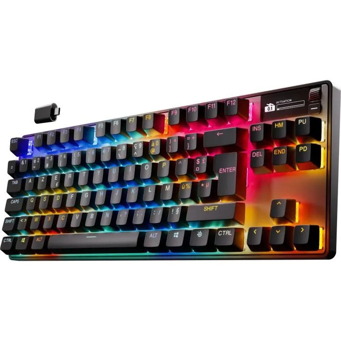 Steelseries Apex Pro TKL Gen 3 - Clavier mécanique gamer sans fil - Switch OmniPoint 3.0 avec Rapid Trigger - Noir