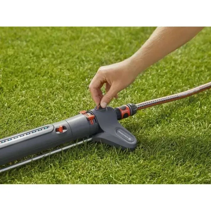 Gardena AquaZoom L Arroseur oscillant - Surface arrosable 350 m², portée 7 à 21 m - Résistant UV et gel, filtre inox - Garantie 5 ans