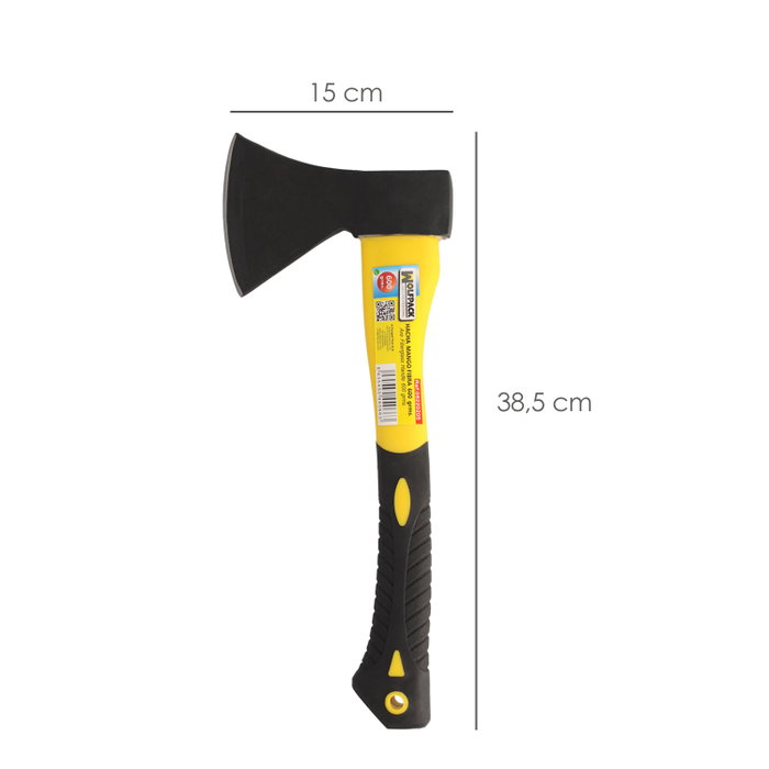 WOLFPACK LINEA PROFESIONAL Hache avec manche en fibre de verre 600g