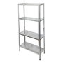 ORYX Module d'étagère galvanisé avec 4 étagères 150x75x30 cm