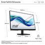HP Moniteur FHD HP Series 3 Pro - 324pf, 23.8 Pouces (100 Hz, Anti-scintillement, HP Eye Ease, Pied Réglable)