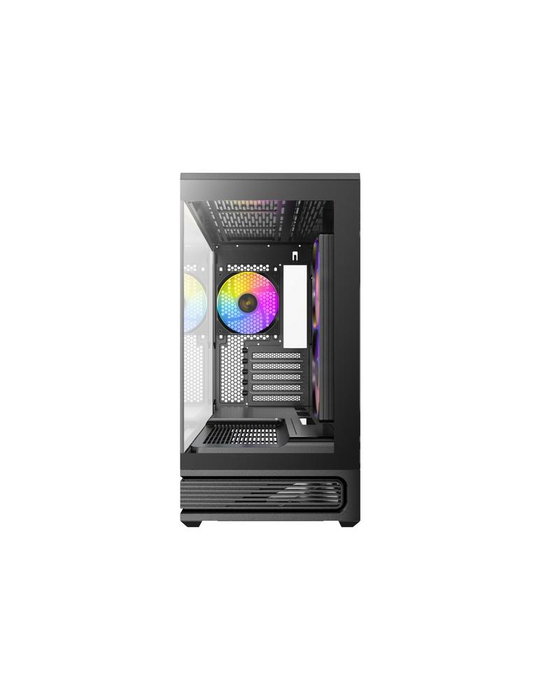 Antec C2M ARGB Boîtier Gaming Midi Tower Noir Micro ATX ITX Vitre Trempée USB-C