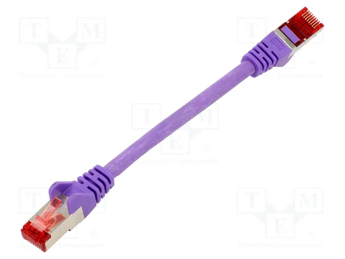 GOOBAY Cordon de raccordement S/FTP Cat 6 RJ45 0,15m violet GOOBAY Cordon de raccordement S/FTP Cat 6 RJ45 0,15m violet