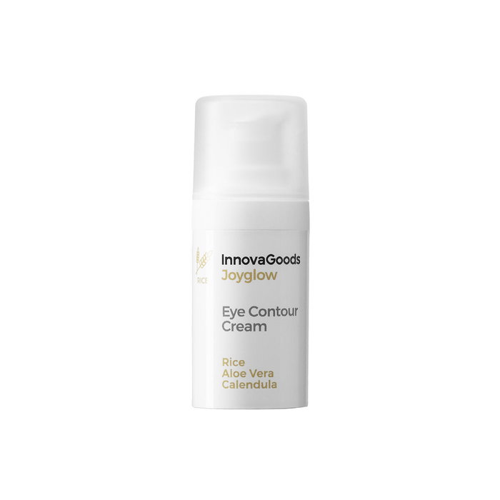 Pack masseur yeux anti-âge photothérapie thermothérapie + contour yeux Rice Joyglow 15 ml InnovaGoods