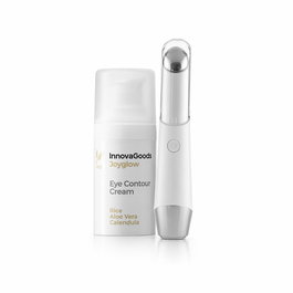 Pack masseur yeux anti-âge photothérapie thermothérapie + contour yeux Rice Joyglow 15 ml InnovaGoods