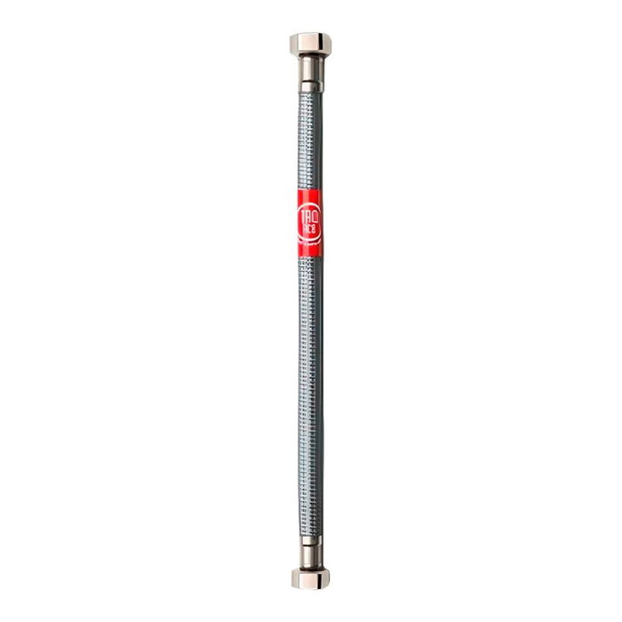 Taq Flexo inox DN13x17 1/2" H-H 30 cm pour chauffe-eau, eau potable, 10 bar - 90°C Taq Flexo inox DN13x17 1/2" H-H 30 cm pour chauffe-eau, eau potable, 10 bar - 90°C
