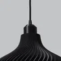 Lampe suspendue Daila Noir/Fleuron Noir/Câble Noir E27 LED