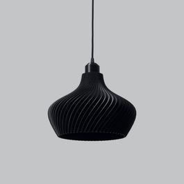 Daila Suspension Noir/Fleuron Noir/Câble Noir E27 LED