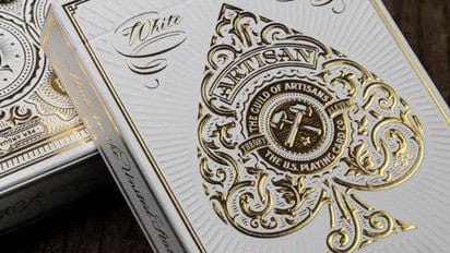Artisan jeu de cartes à jouer White
