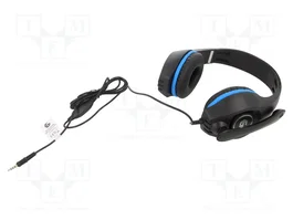 GEMBIRD GHS-05-B Écouteurs avec microphone noir et bleu Jack 3,5mm