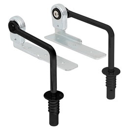 Q&Q Set mécanisme reclinable de tête LEO noir mat 90º-180º