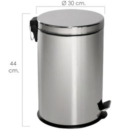 MAURER Poubelle inoxydable 20 litres argentée