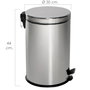 MAURER Poubelle inoxydable 20 litres argentée