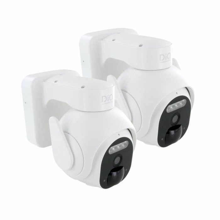 Dio Connected Home Lot de 2 Caméras de Surveillance Extérieures Rotatives 3MP