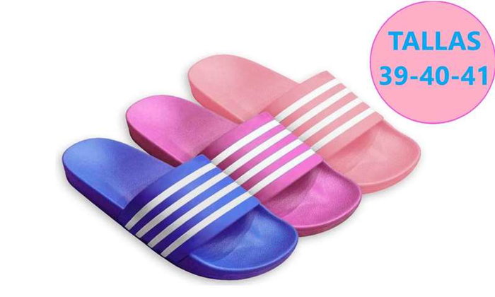 Poessa - Sandale unisexe adulte en PVC, modèles assortis roses, violets, bleu foncé - Taille 39/40/41