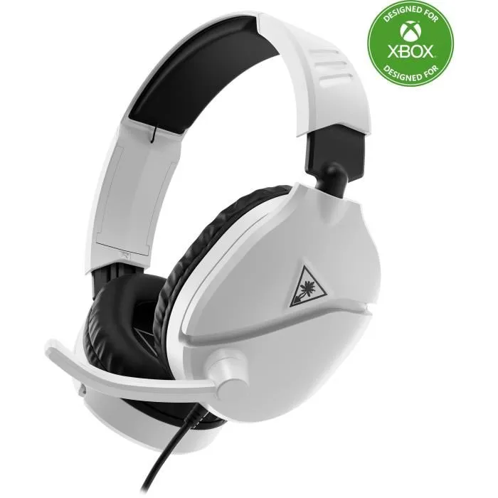 Turtle Beach Recon 70X Casque Gaming Multiplateforme avec Micro, Écouteurs 40 mm, Son Immersif - Blanc - Compatible PC, PS5, PS4, Xbox Series, Xbox One, Nintendo Switch