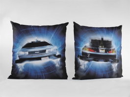 Sd toys Coussin rond Retour vers le futur Delorean
