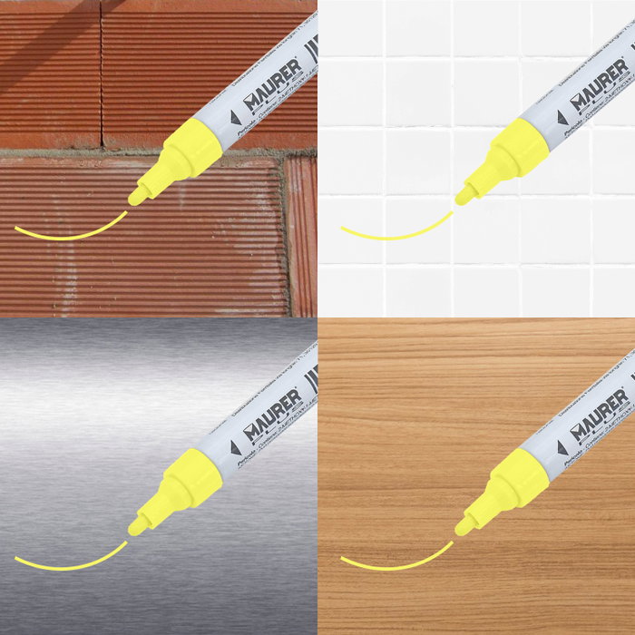 MAURER Rotulador Marcador Obra Profesional Pintura Permanente Jaune