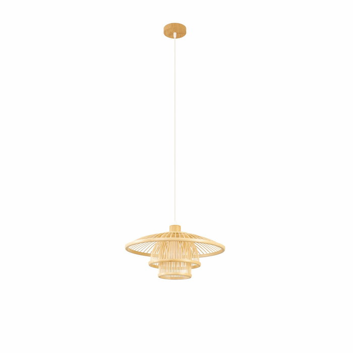 Suspension DKD Home Decor Naturel Bambou 50 W 40 x 40 x 17 cm Suspension DKD Home Decor Naturel Bambou 50 W 40 x 40 x 17 cm