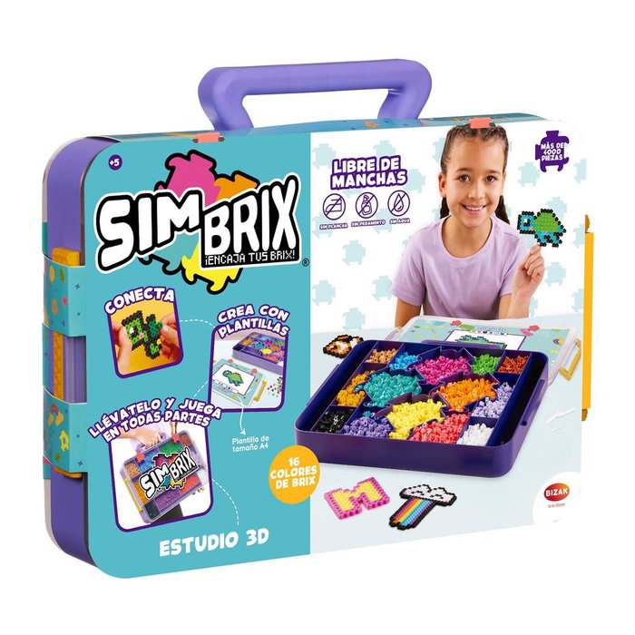Artist Simbrix Estudio 3D 64008003 - Coffret de 4000 briques créatives 2D/3D pour enfants dès 5 ans