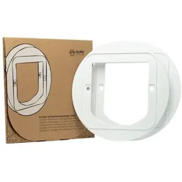 Sureflap - Adaptateur de montage pour chatière sur verre - Diamètre de trou 212 à 260 mm - 285 mm - Blanc