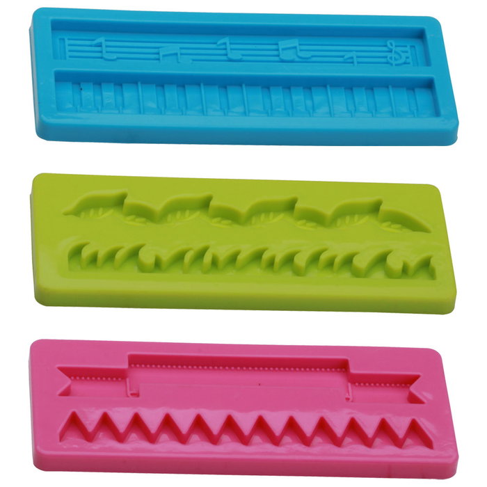 Lily Cook Moule 6x15 Fondant Décoratif en Silicone