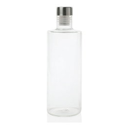 Andrea House Bouteille en verre ronde Ø 8 x 33,5 cm 1,5 L eau inox