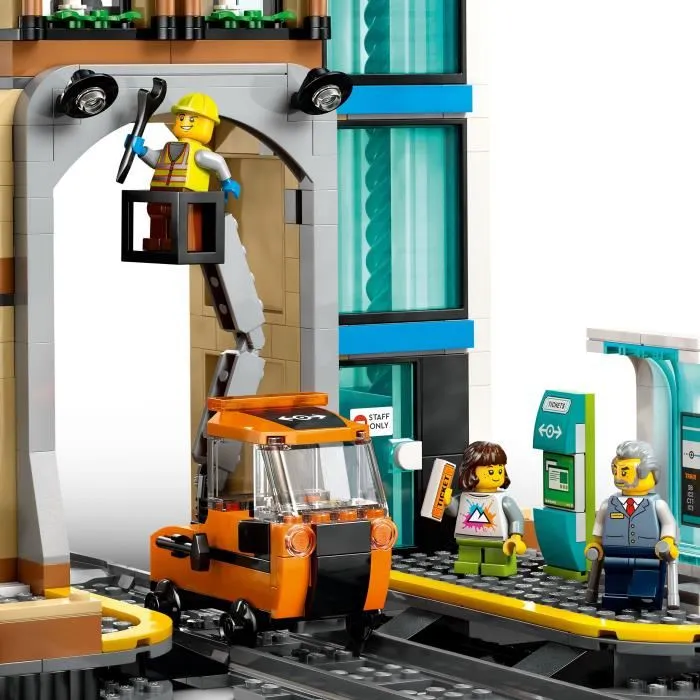 Lego Set 60469 La Gare Centrale City - Jeu de Construction avec Train et 6 Minifigurines pour Enfants dès 7 Ans