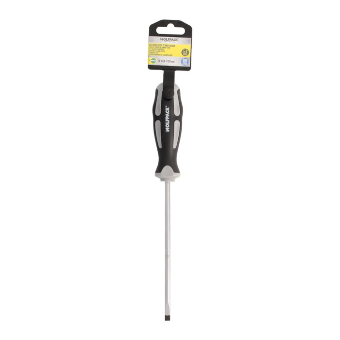 WOLFPACK LINEA PROFESIONAL Destornillateur plat à pointe creusée 1,2 x Ø 6,0 x 150 mm WOLFPACK LINEA PROFESIONAL Destornillateur plat à pointe creusée 1,2 x Ø 6,0 x 150 mm