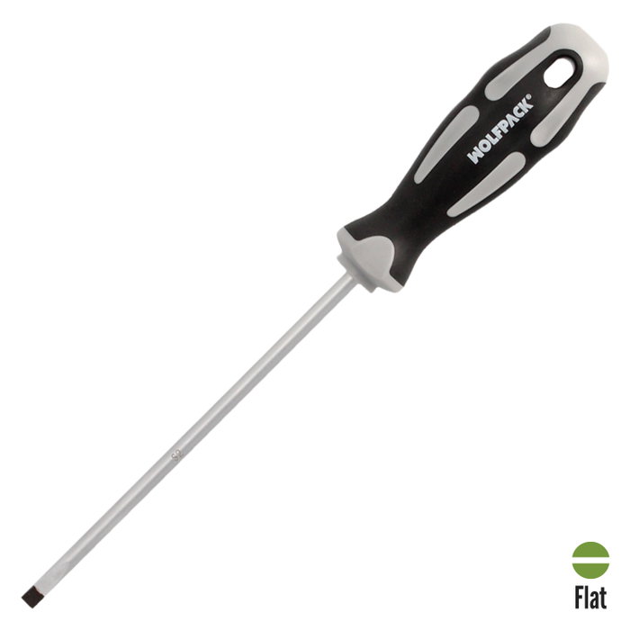 WOLFPACK LINEA PROFESIONAL Destornillateur plat à pointe creusée 1,2 x Ø 6,0 x 150 mm WOLFPACK LINEA PROFESIONAL Destornillateur plat à pointe creusée 1,2 x Ø 6,0 x 150 mm