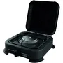 Incasa Réchaud à Gaz d'Extérieur 1 Feu 016464 2.2 kW Noir pour Camping et Repas en Plein Air, Compact et Léger