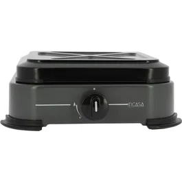 Incasa Réchaud à Gaz d'Extérieur 1 Feu 016464 2.2 kW Noir pour Camping et Repas en Plein Air, Compact et Léger