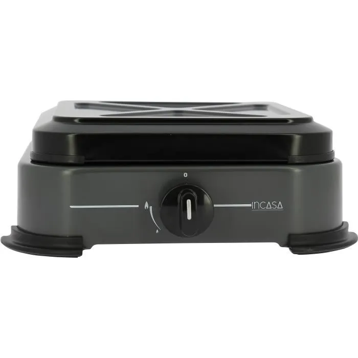 Incasa Réchaud à Gaz d'Extérieur 1 Feu 016464 2.2 kW Noir pour Camping et Repas en Plein Air, Compact et Léger