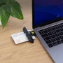 Tooq TQR-3011B Lecteur DNIe USB-C 2.0 Noir - Compatible DNI électronique et cartes intelligentes Plug & Play