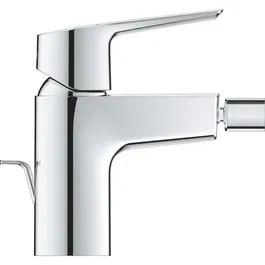 Grohe Mitigeur monocommande pour Bidet, Bec droit en métal chromé gris, 181 mm de hauteur, pour diamètre de perçage 34 mm, Garantie 5 ans