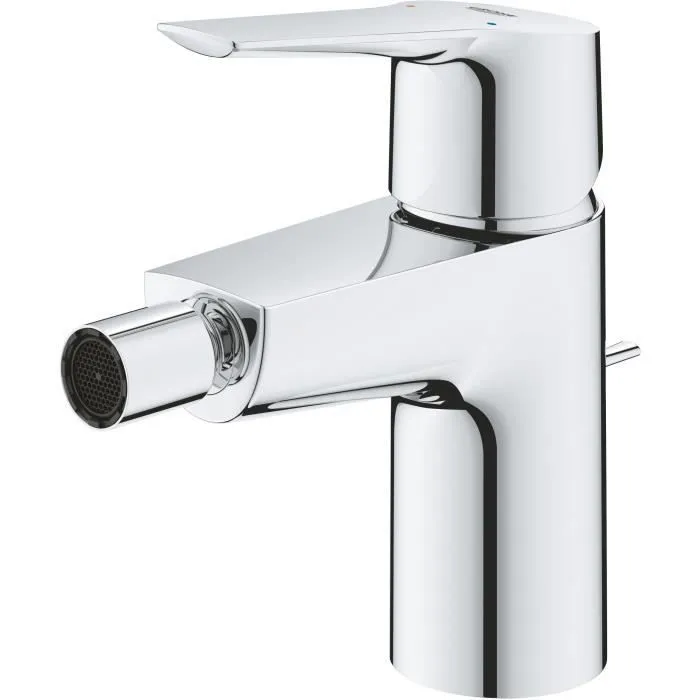 Grohe Mitigeur monocommande pour Bidet, Bec droit en métal chromé gris, 181 mm de hauteur, pour diamètre de perçage 34 mm, Garantie 5 ans