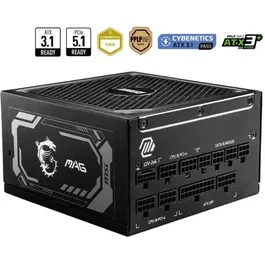 MSI Alimentation PC MAG A1250GL PCIE5 1250W 80 PLUS Gold - Noir (Réf. 306-7ZP9A11-CE0)