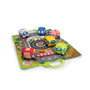 Tachan - Tapis de jeu avec routes en tissu et 6 voitures (pompiers, police, taxi) - Jouet éducatif pour enfants dès 12 mois
