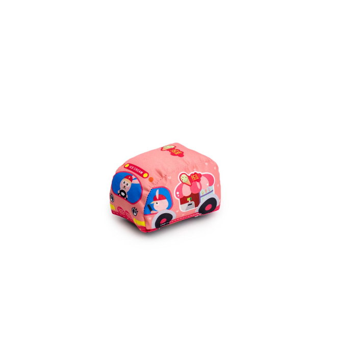 Tachan - Tapis de jeu avec routes en tissu et 6 voitures (pompiers, police, taxi) - Jouet éducatif pour enfants dès 12 mois