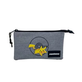 Toybags - Écrin Triple Pokémon Pikachu, Intérieur Doublé, 40 x 30 x 15 cm, Langue: Espagnol