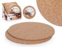 Kinvara Lot de 2 sets de table ronds en liège 18 cm naturels (Set de 12)
