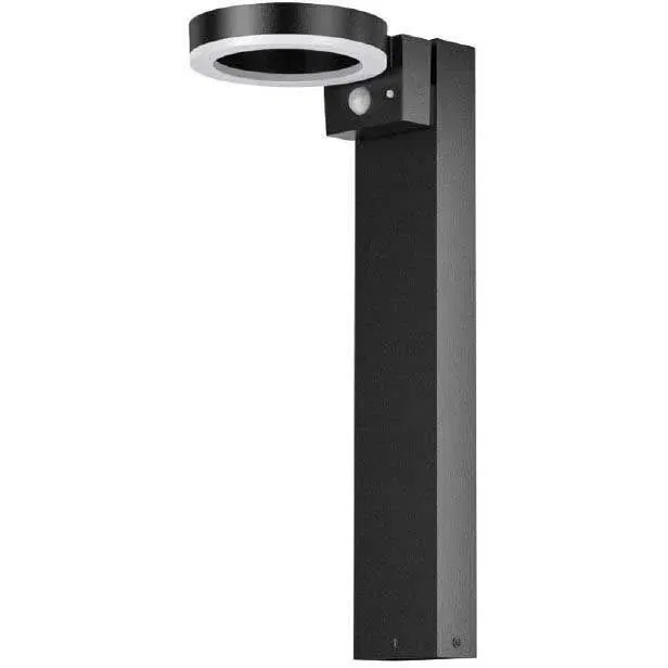 Galix Borne Solaire G4590B avec Détecteur de Mouvement, 1000 Lumens, Inox, H50 cm, Option Applique, Autonomie 15h, pour Jardin
