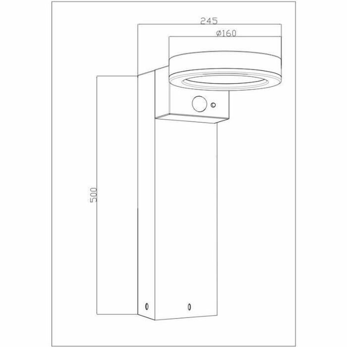 Galix Borne solaire G4590B Inox avec détecteur de mouvement, 1000 Lumens Galix Borne solaire G4590B Inox avec détecteur de mouvement, 1000 Lumens