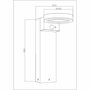 Galix Borne solaire G4590B Inox avec détecteur de mouvement, 1000 Lumens