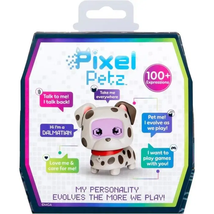 Pixel Petz - Animal virtuel interactif Dalmatien, jouet connecté avec plus de 100 réactions, jeux et activités, pour enfant dès 4 ans Pixel Petz - Animal virtuel interactif Dalmatien, jouet connecté avec plus de 100 réactions, jeux et activités, pour enfant dès 4 ans