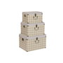 Home ESPRIT Lot de 3 paniers Scandi Noir et Beige
