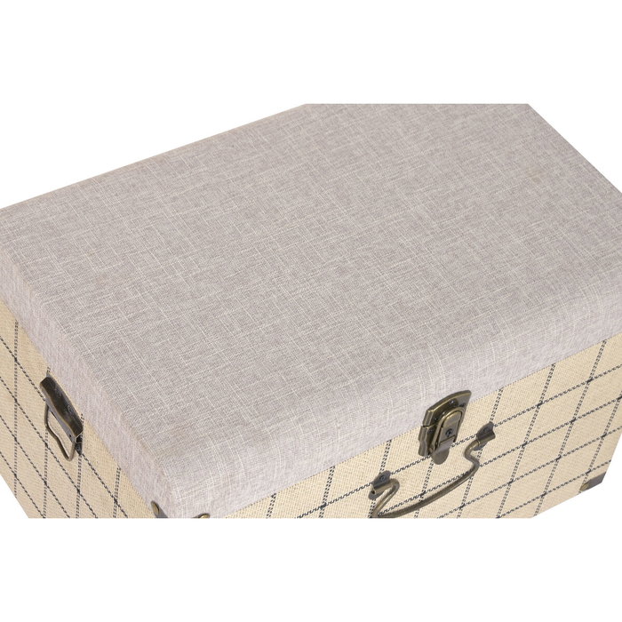 Home ESPRIT Lot de 3 paniers Scandi Noir et Beige