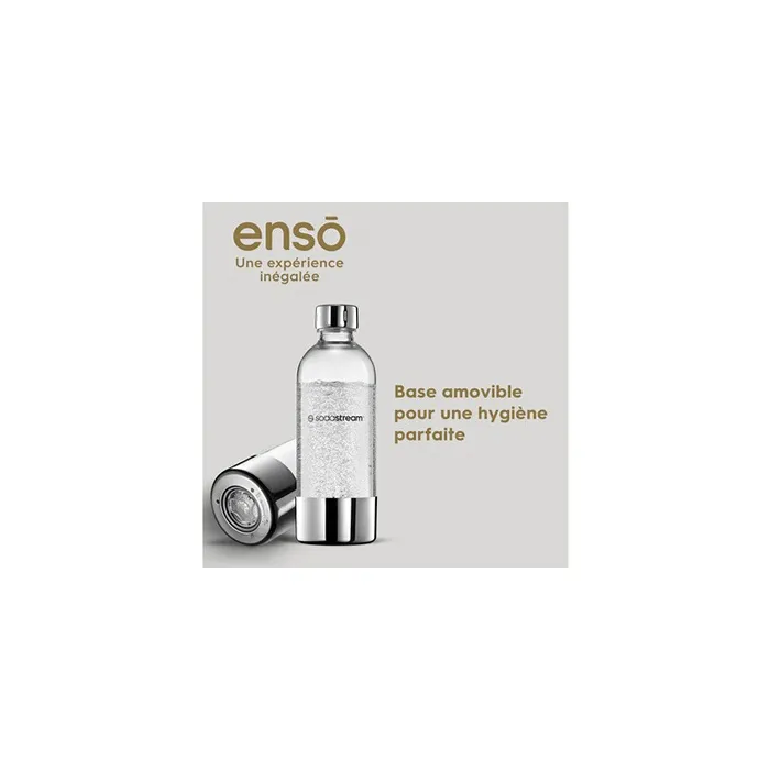 Sodastream - Bouteille en métal réutilisable ENSO 1L - Compatible lave-vaisselle - Boissons pétillantes